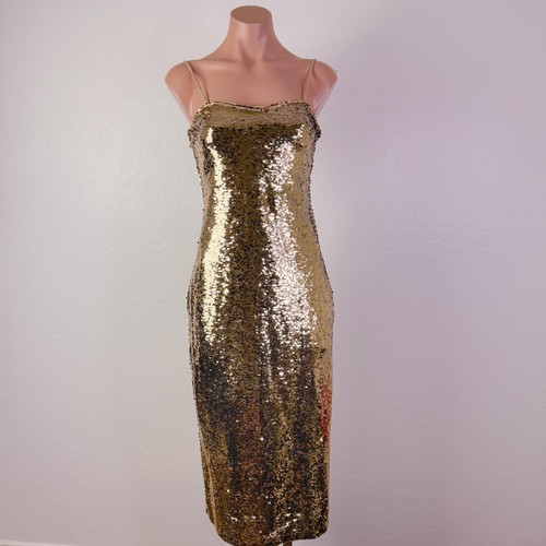 Sequins cami midi dress gold - cami,